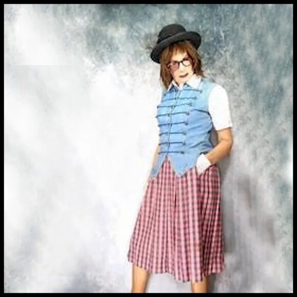 Pleated Skirt Plaid Preppy Girl Plaid Old Money Core Academia - 50s VINTAGE - Picture 7 of 14